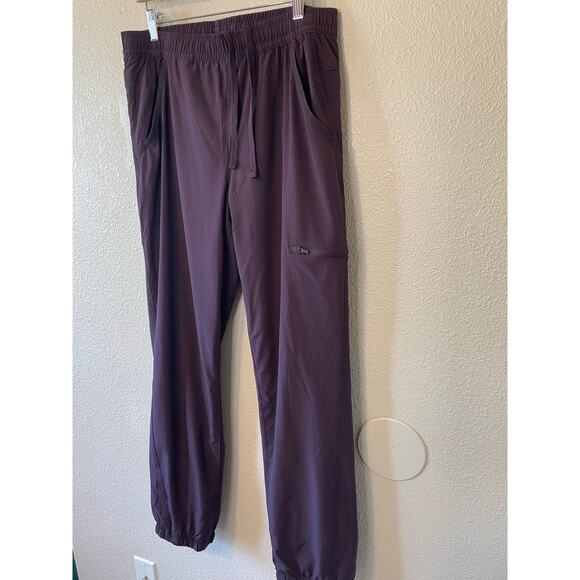 Eddie Bauer Outerwear Fleece Flannel Lined Camping Cargo Joggers Size 8 Purple - Picture 2 of 11